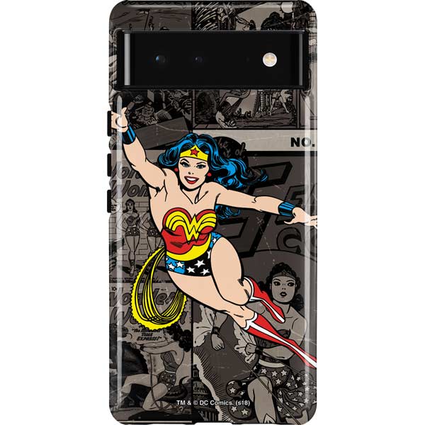 DC Comics Wonder Woman Vintage pose pattern Pixel Cases