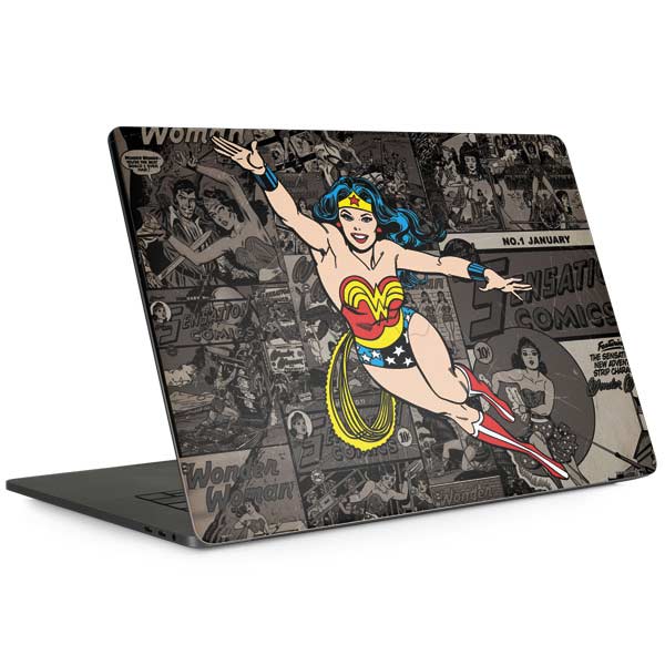 DC Comics Wonder Woman Vintage pose pattern MacBook Skins