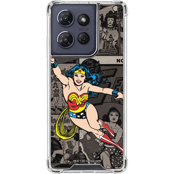 DC Comics Wonder Woman Vintage pose pattern Moto G Play 5G (2025) Clear Case
