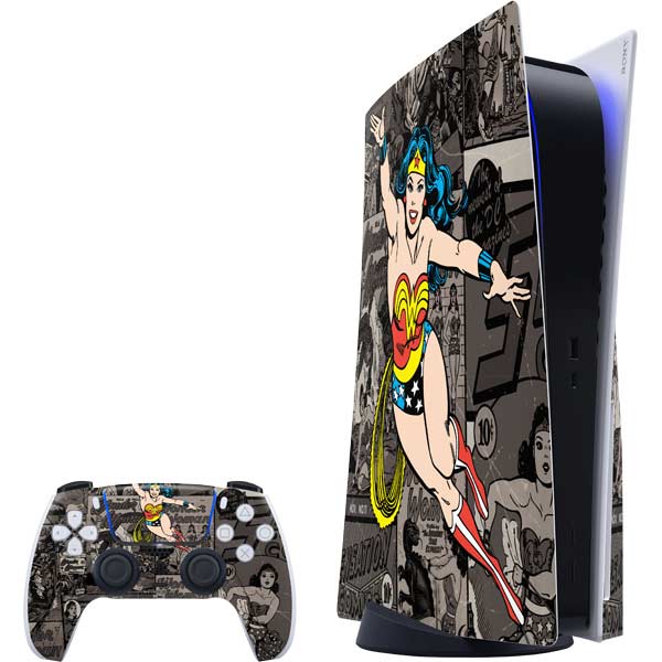 DC Comics Wonder Woman Vintage pose pattern PlayStation PS5 Skins