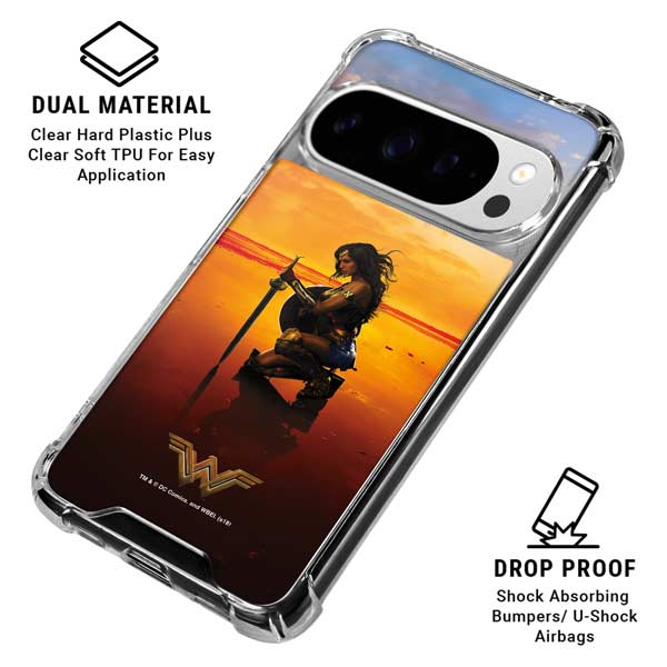 DC Comics Wonder Woman Character Movie Poster Google Pixel 10 Pro Clear Case