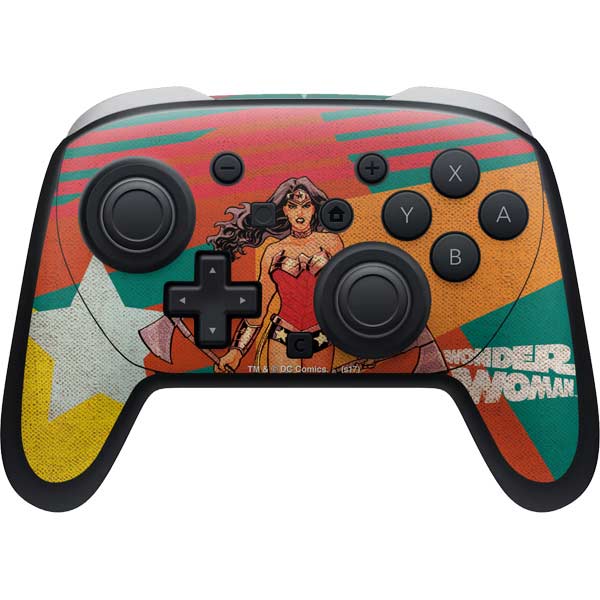 DC Comics Wonder Woman New 52 Comic Cover #23 Art By Cliff Chiang Nintendo Switch 2 (2025) Pro Controller Skin