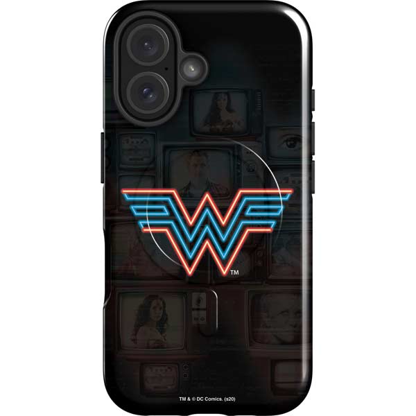 Wonder Woman 1984 (2020) Neon Logo iPhone 16 Plus Magsafe Impact Case