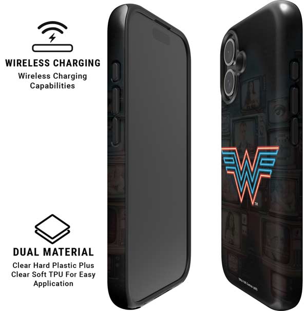 Wonder Woman 1984 (2020) Neon Logo iPhone 16 Plus Magsafe Impact Case