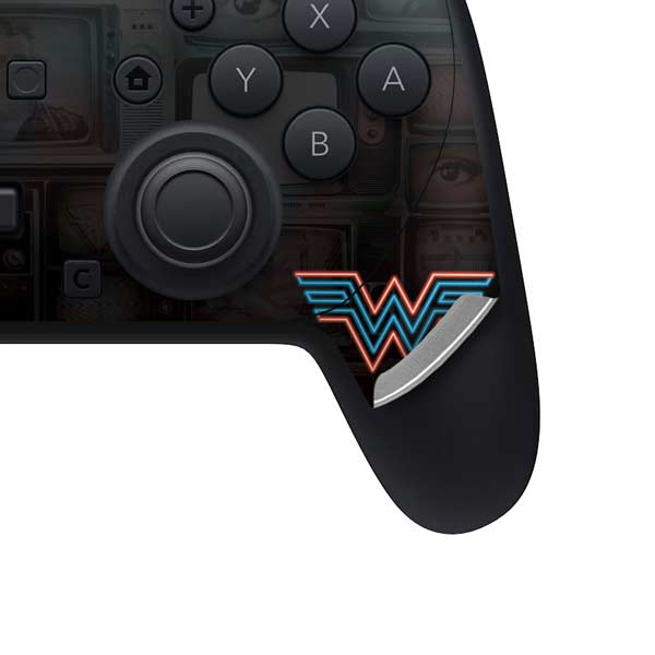 Wonder Woman 1984 (2020) Neon Logo Nintendo Switch 2 (2025) Pro Controller Skin