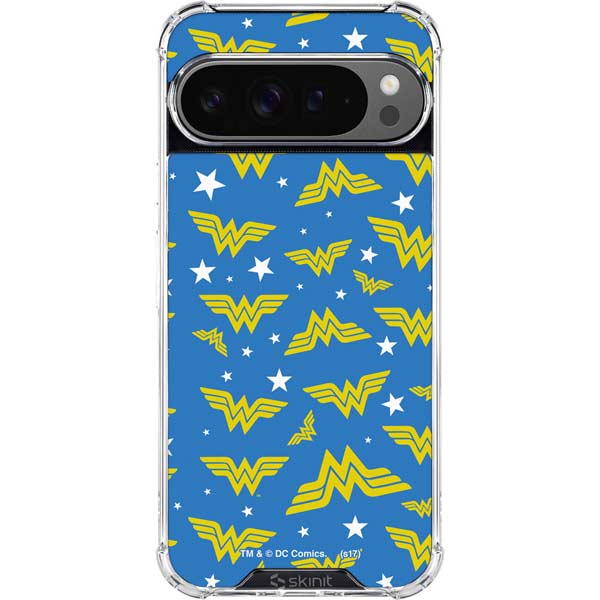 DC Comics Wonder Woman Pattern Google Pixel 10 Pro XL Clear Case