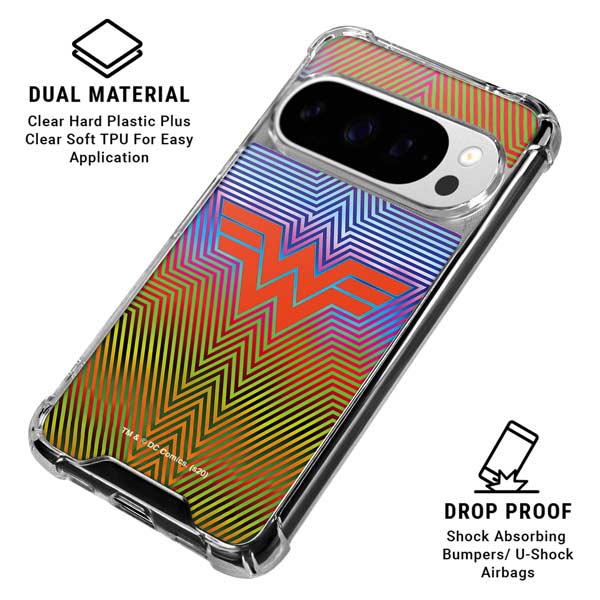Wonder Woman 1984 (2020) Rainbow Chevron Logo Google Pixel 10 Pro Clear Case