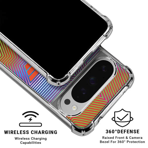 Wonder Woman 1984 (2020) Rainbow Chevron Logo Google Pixel 10 Pro Clear Case