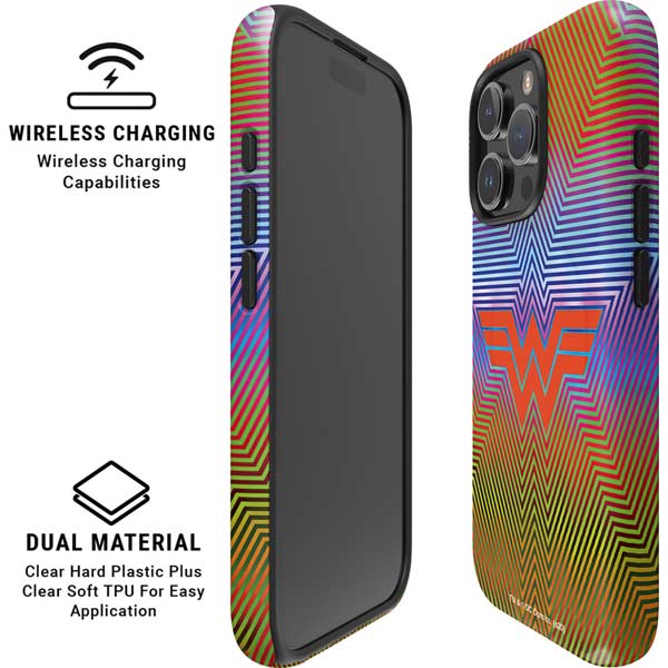 Wonder Woman 1984 (2020) Rainbow Chevron Logo iPhone 16 Pro Max Magsafe Impact Case