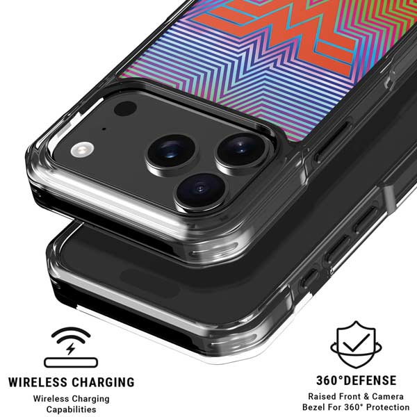 Wonder Woman 1984 (2020) Rainbow Chevron Logo iPhone 17 Pro Clear Case