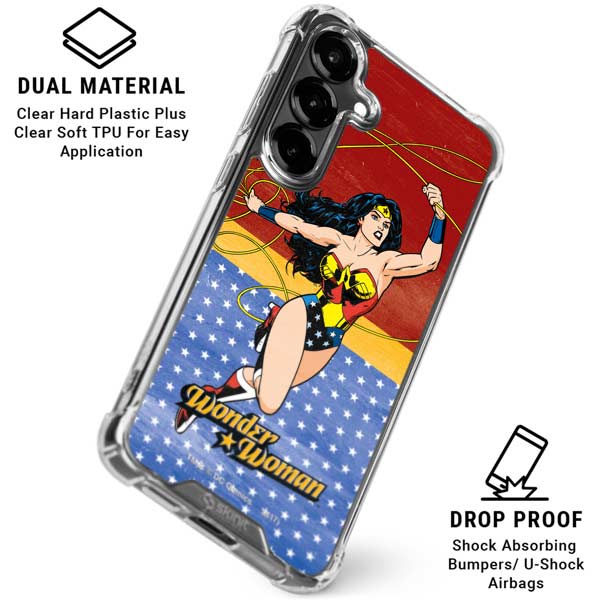 DC Comics Wonder Woman Ready to Fight Galaxy S26 Clear Case
