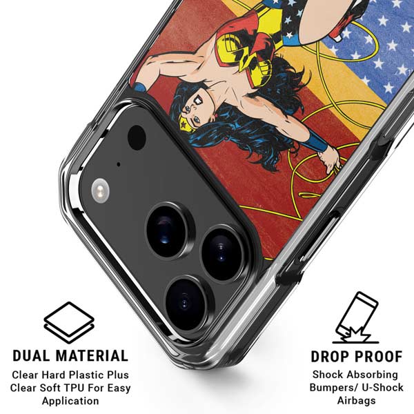 DC Comics Wonder Woman Ready to Fight iPhone 17 Pro Clear Case