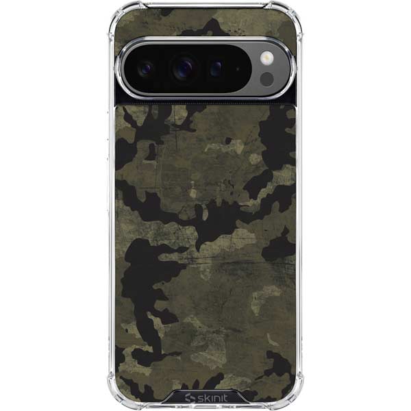 Wood Camo Camouflage Google Pixel 10 Pro Clear Case