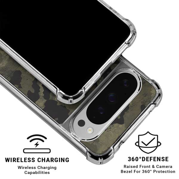 Wood Camo Camouflage Google Pixel 10 Pro Clear Case
