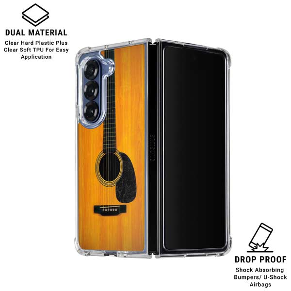 Wood Guitar Galaxy Z Fold7 Clear Case