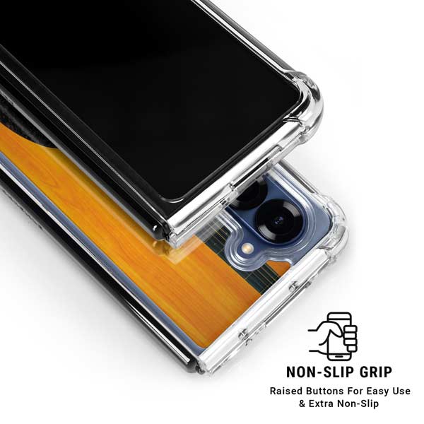 Wood Guitar Galaxy Z Fold7 Clear Case