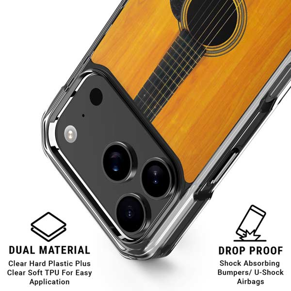 Wood Guitar iPhone 17 Pro Clear Case