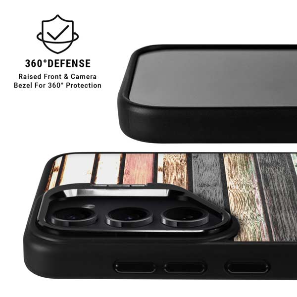 Wooden Stripes Galaxy S26 Kickstand Case