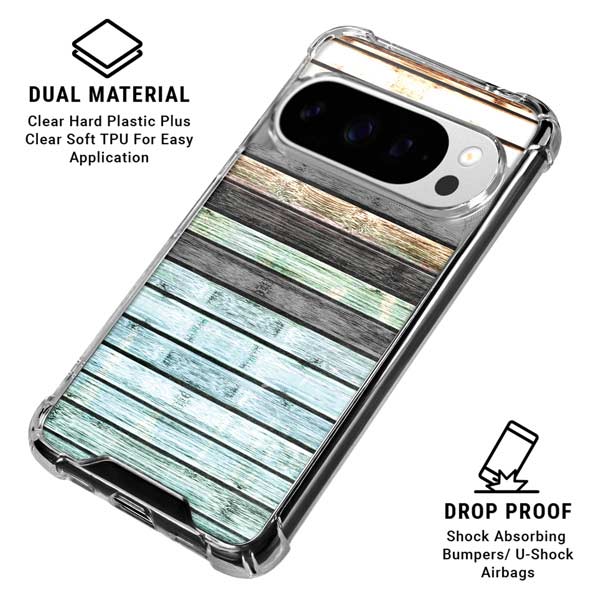 Wooden Stripes Google Pixel 10 Pro XL Clear Case