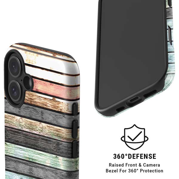 Wooden Stripes iPhone 16 Plus Magsafe Impact Case