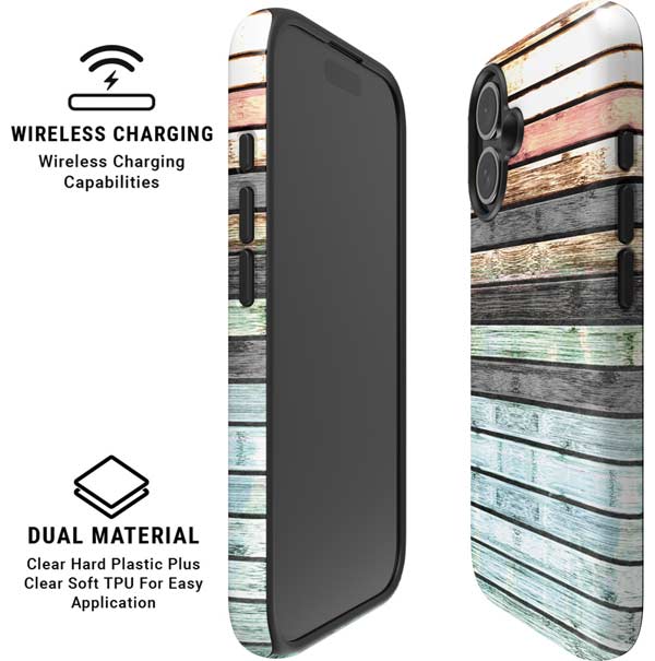 Wooden Stripes iPhone 16 Plus Magsafe Impact Case
