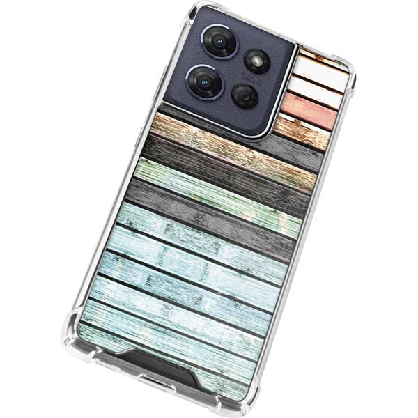 Wooden Stripes Moto G Power 5G (2025) Clear Case