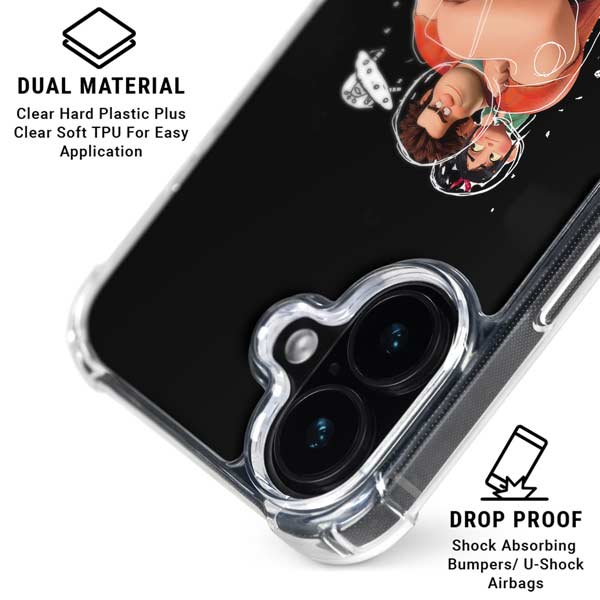 Disney Wreck-it Ralph And Vanellope Space Sketch iPhone 17 Clear Case