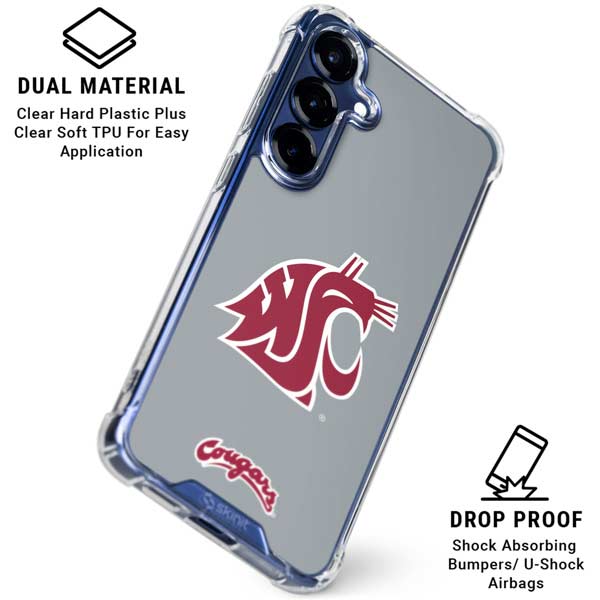Washington State University WSU Cougars Galaxy S25 FE Clear Case