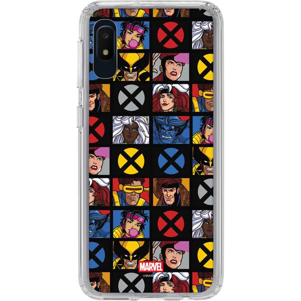 Marvel X-Men Pattern Galaxy A10e Clear Case