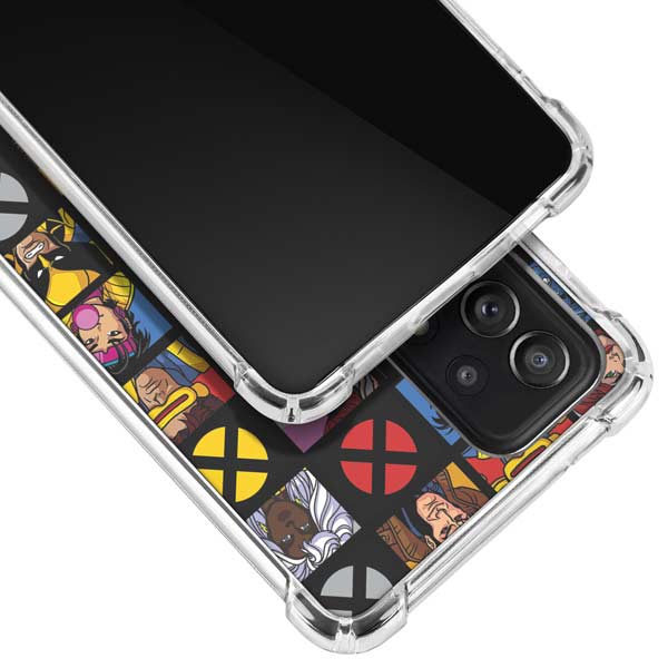 Marvel X-Men Pattern Galaxy A72 5G Clear Case
