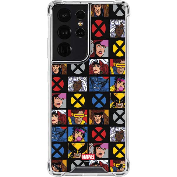 Marvel X-Men Pattern Galaxy S21 Ultra 5G Clear Case