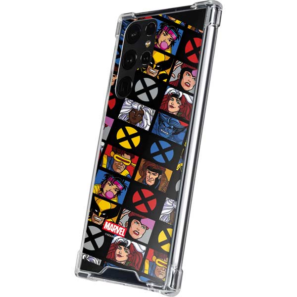 Marvel X-Men Pattern Galaxy S22 Ultra Clear Case
