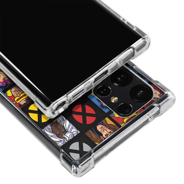 Marvel X-Men Pattern Galaxy S22 Ultra Clear Case