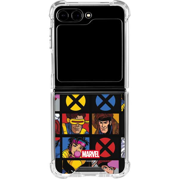 Marvel X-Men Pattern Galaxy Z Flip5 5G Clear Case