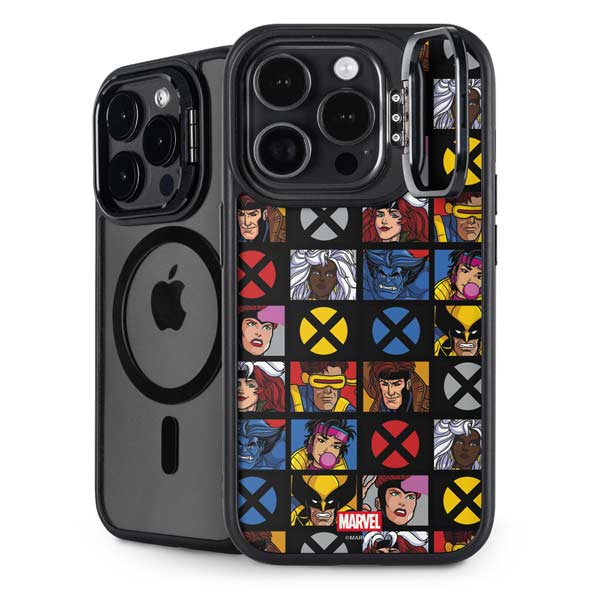 Marvel X-Men Pattern iPhone 14 Pro Kickstand Case