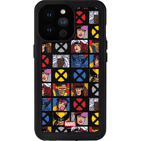 Marvel X-Men Pattern iPhone 14 Pro Max Waterproof Case