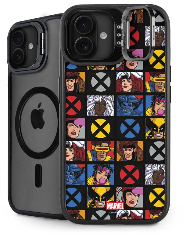 Marvel X-Men Pattern iPhone 16 Plus Kickstand Case