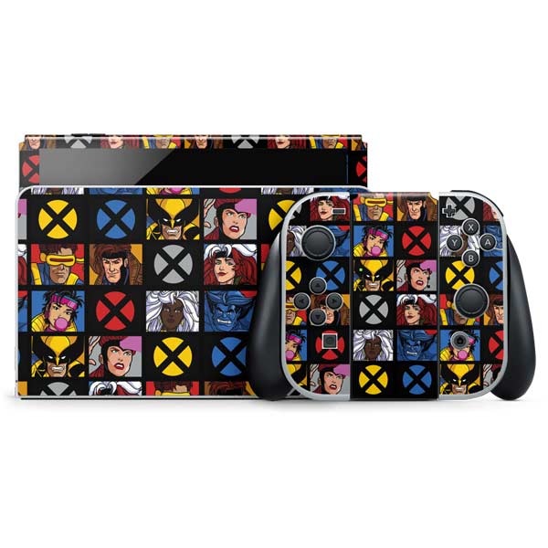 Marvel X-Men Pattern Nintendo Switch OLED (2021) Skin