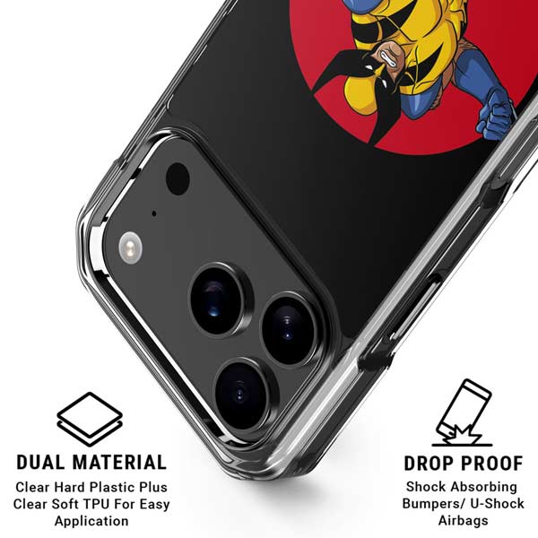 Marvel X-Men Wolverine iPhone 17 Pro Clear Case