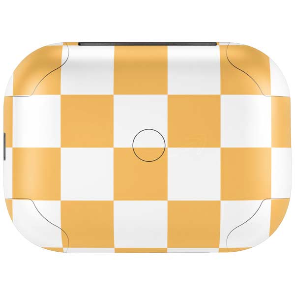 Yellow and White Checkerboard Amazon Echo Buds Skin