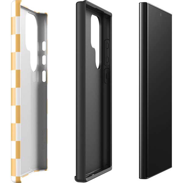 Yellow and White Checkerboard Galaxy S25 Ultra Impact Case