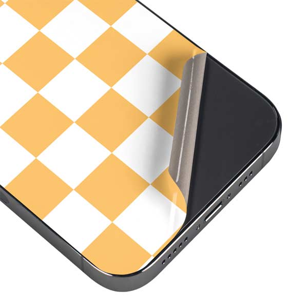 Yellow and White Checkerboard iPhone 15 Pro Max Skin