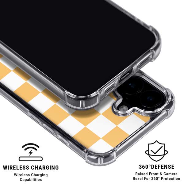 Yellow and White Checkerboard iPhone 16 MagSafe Case