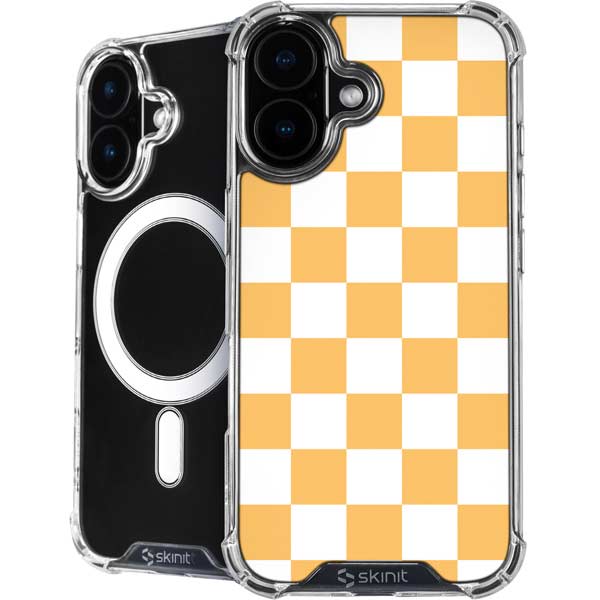 Yellow and White Checkerboard iPhone 17 MagSafe Case