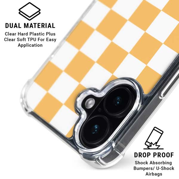 Yellow and White Checkerboard iPhone 17 MagSafe Case