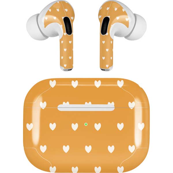 Yellow and White Hearts AirPods Skins