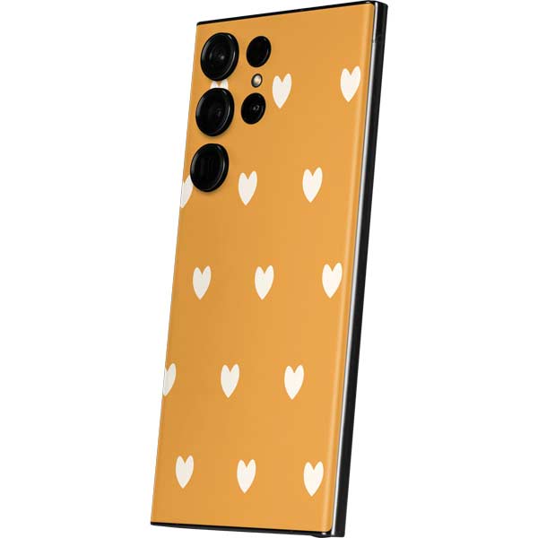 Yellow and White Hearts Galaxy Skins