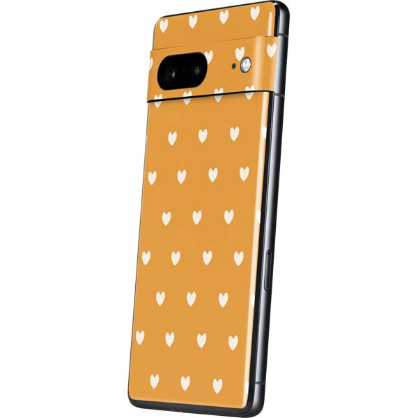 Yellow and White Hearts Pixel Skins