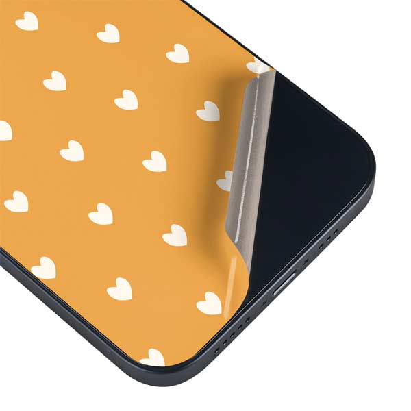 Yellow and White Hearts iPhone Skins