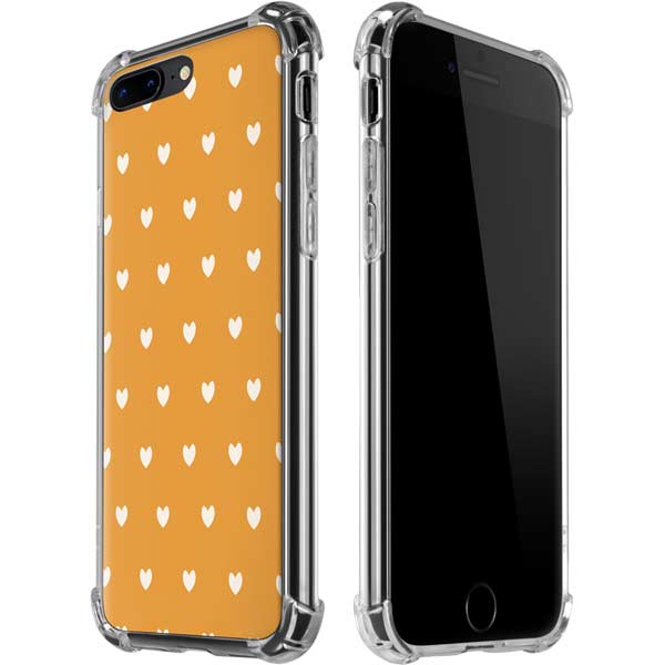 Yellow and White Hearts iPhone Cases
